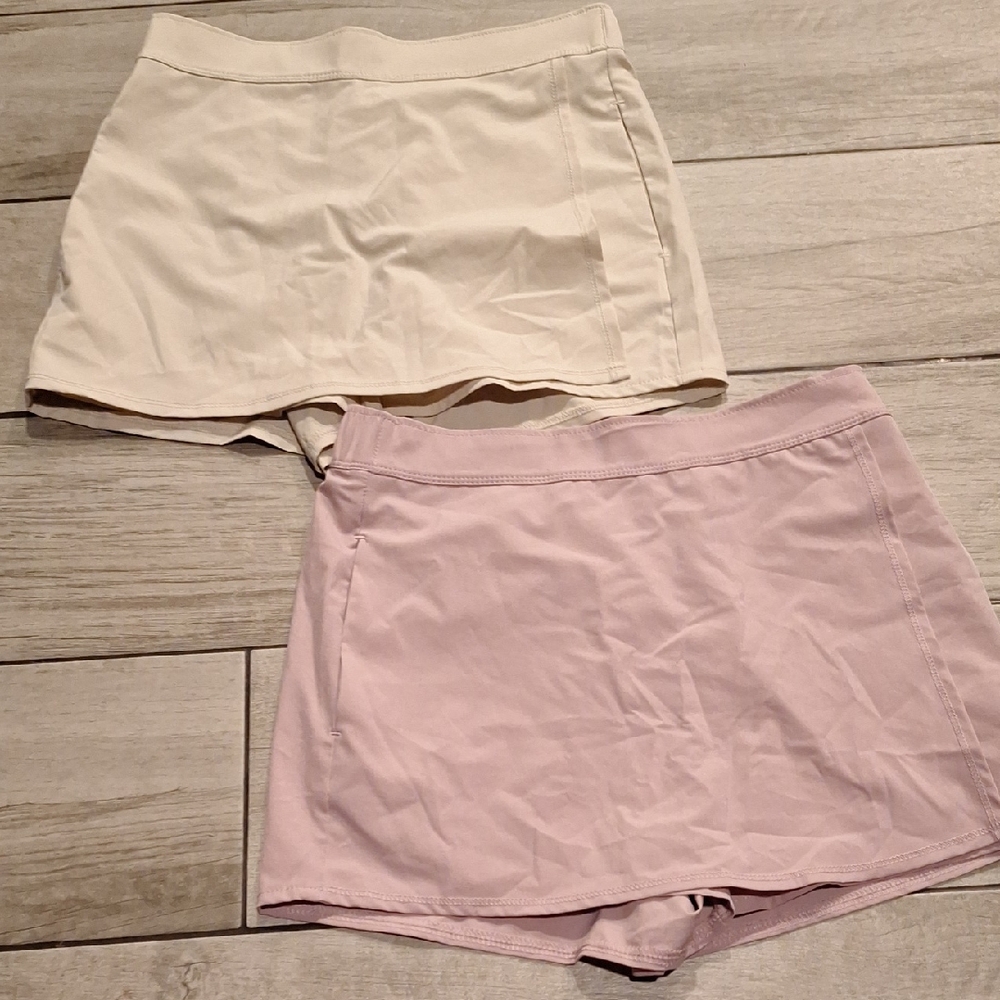 🦔32 Degrees Kids Cream and Pink Skorts💐